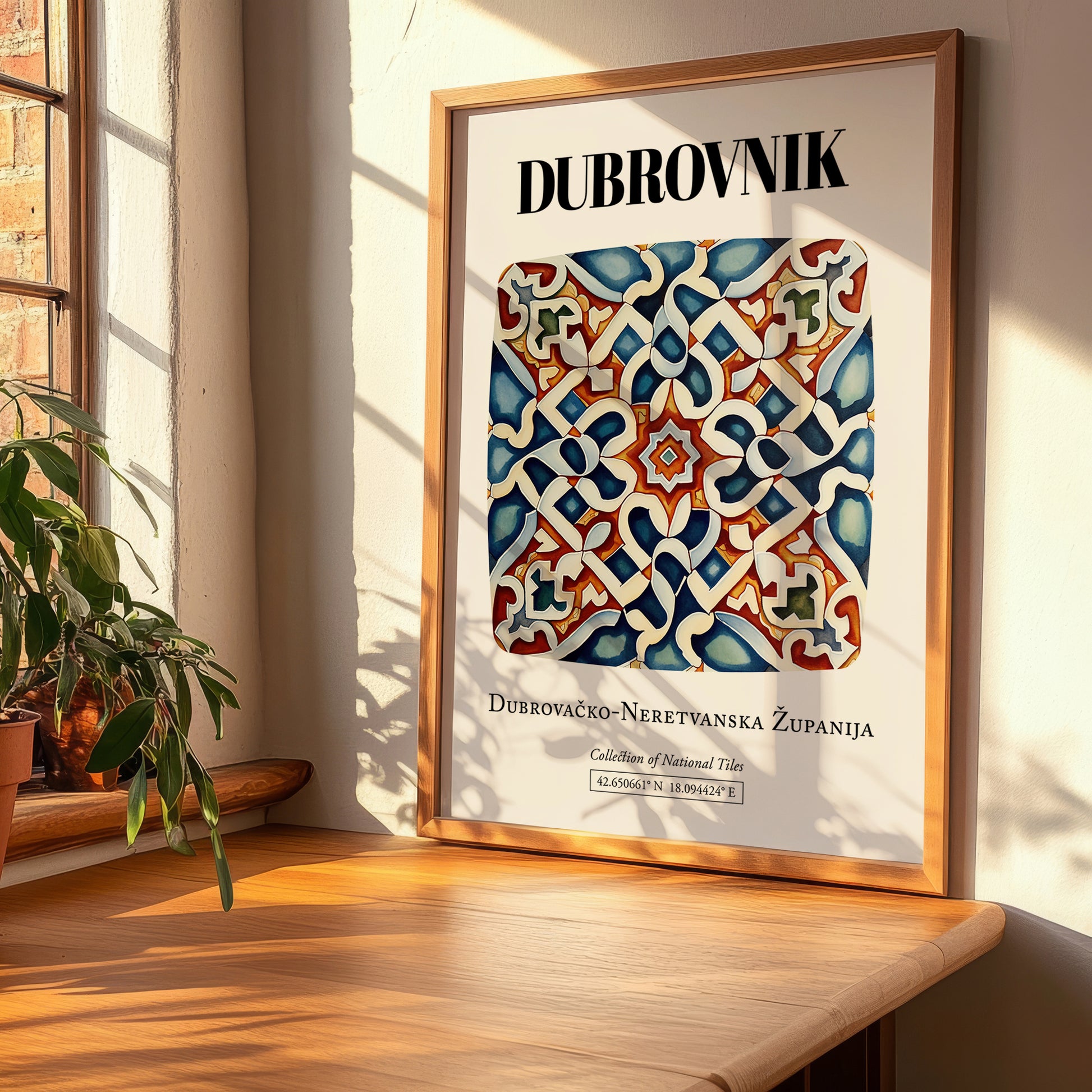 Dubrovnik, Croatia – Travel Poster, clean layout with no caption