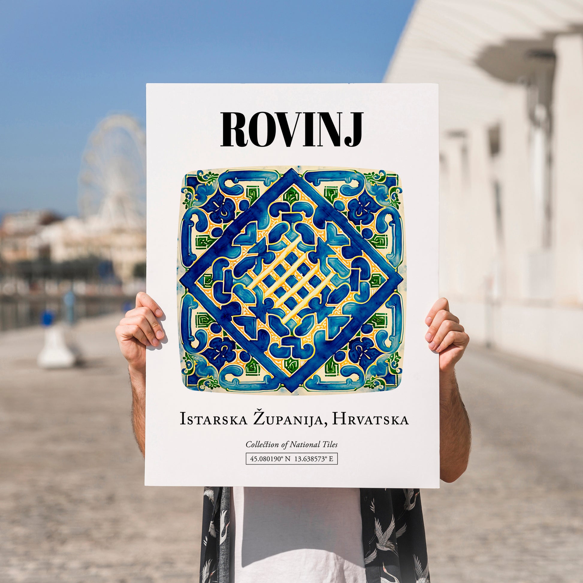 Rovinj, Croatia – Travel Wall Decor, no-text version framed in wood