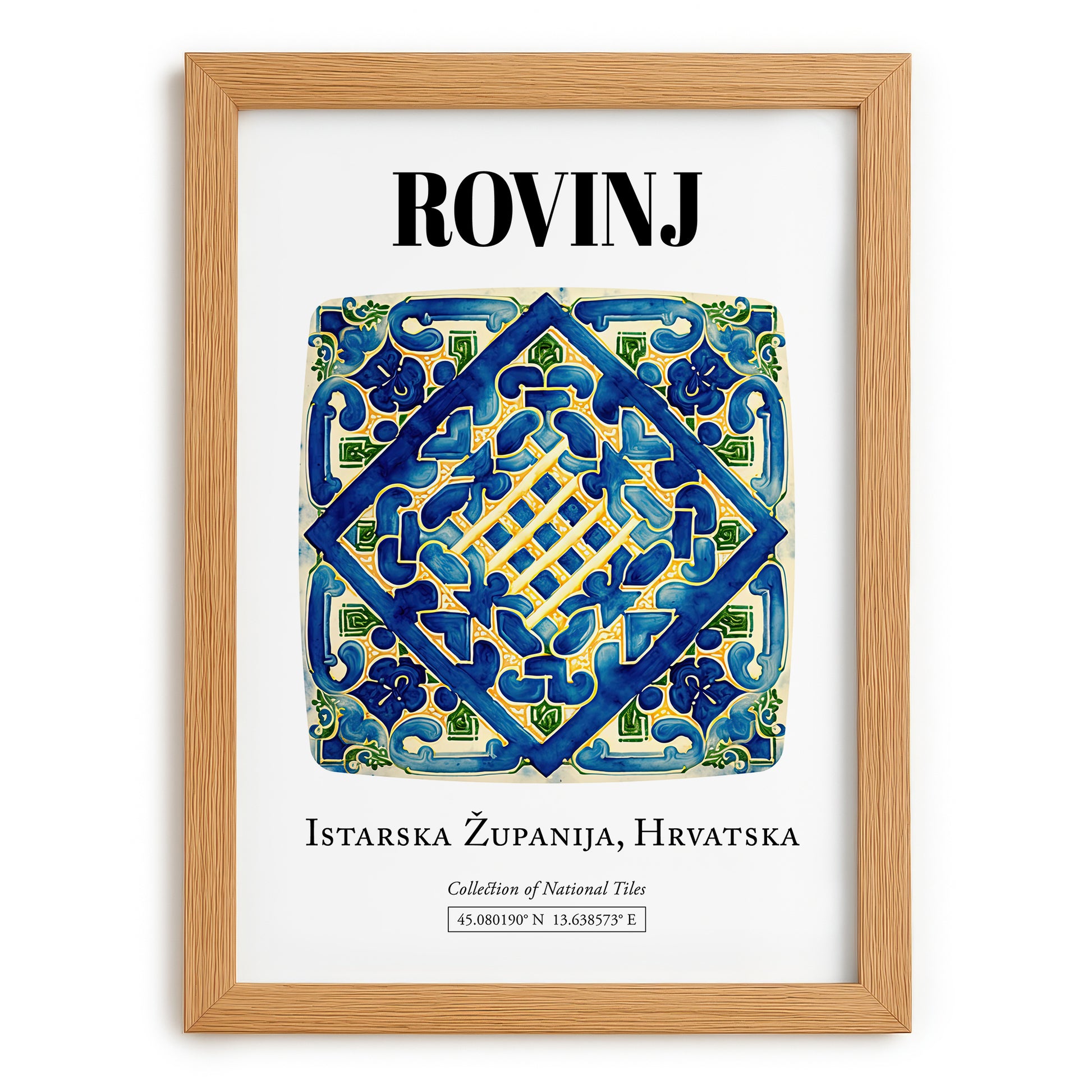 Rovinj, Croatia – Travel Wall Decor, set in oak frame