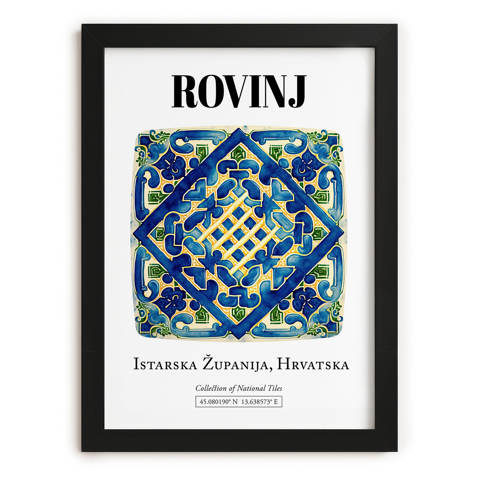 Rovinj, Croatia – Travel Wall Decor, in sleek black frame