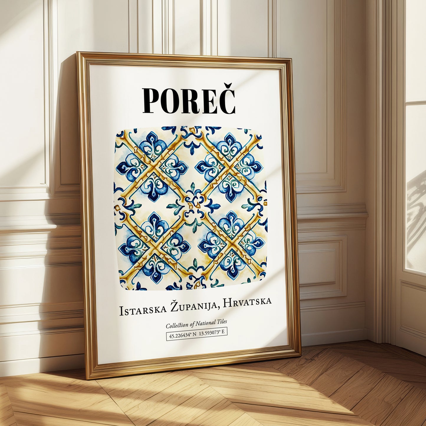 Poreč, Croatia – Travel Print, styled in a charming Paris street view