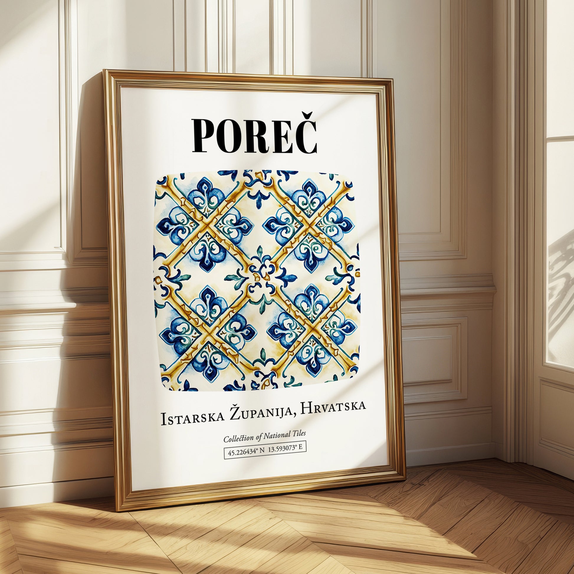 Poreč, Croatia – Travel Print, styled in a charming Paris street view