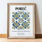 Poreč, Croatia – Travel Print, in wooden frame leaning on the floor