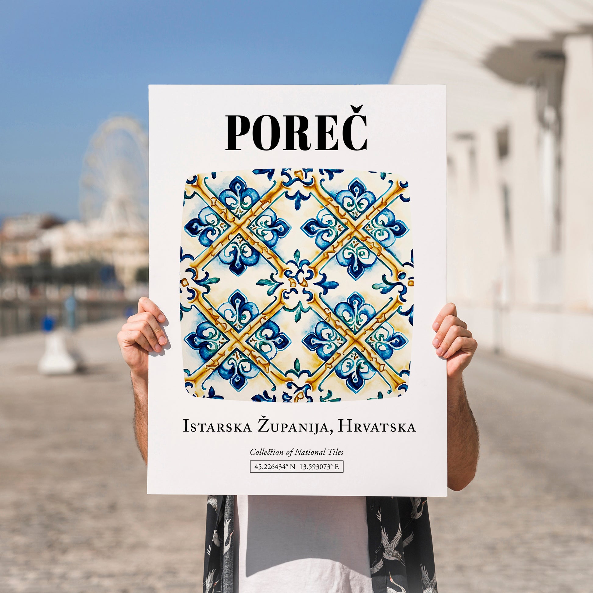 Poreč, Croatia – Travel Print, no-text version framed in wood