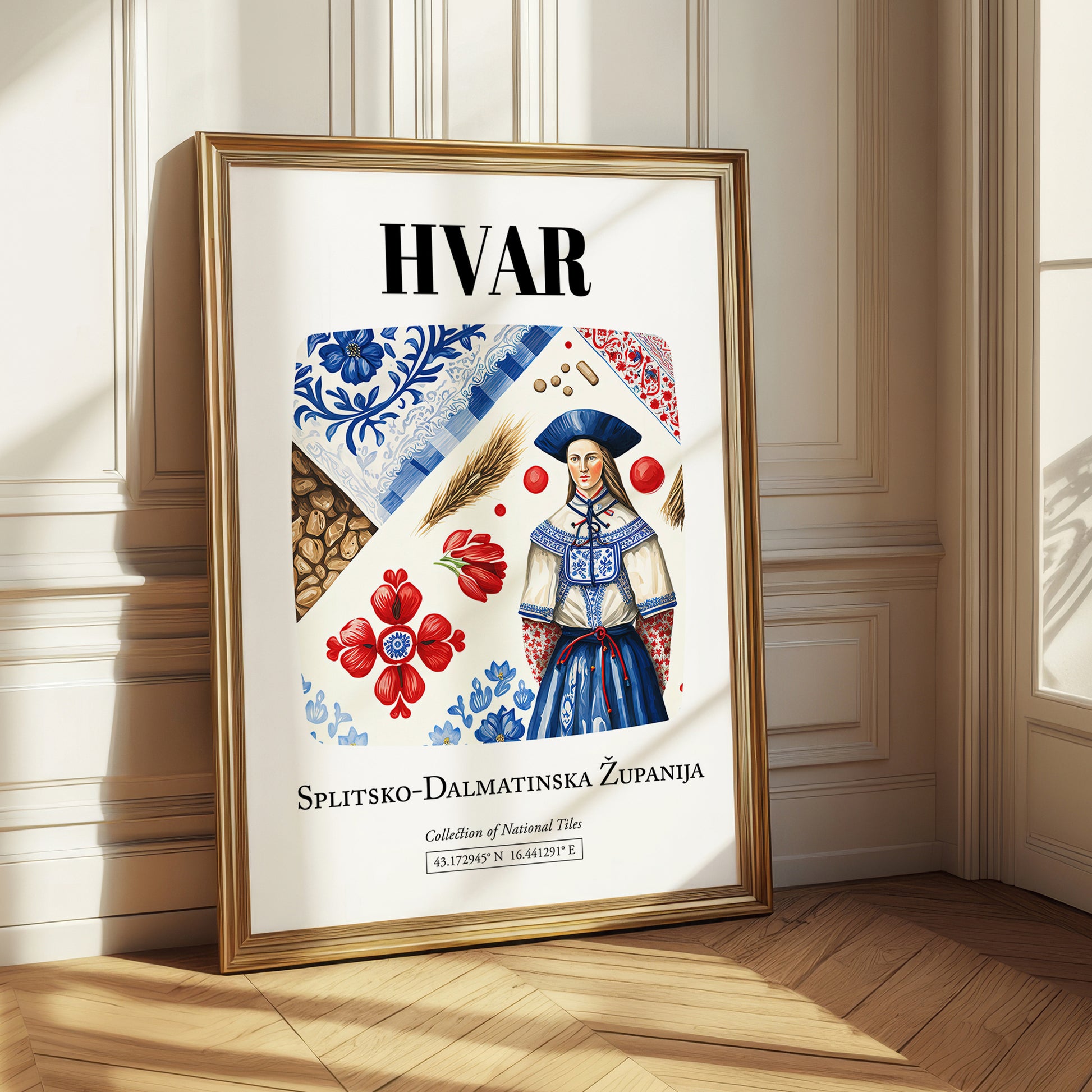 Hvar, Croatia – Travel Poster, styled in a charming Paris street view