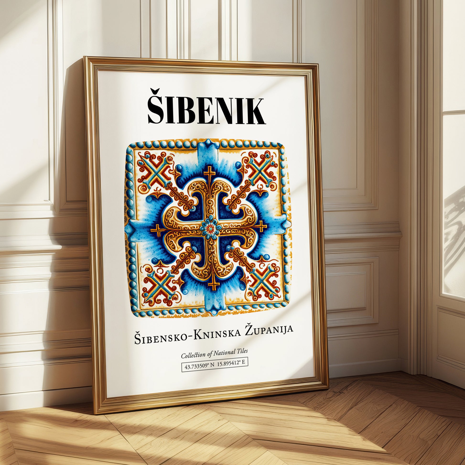 Šibenik, Croatia – Travel Print, styled in a charming Paris street view