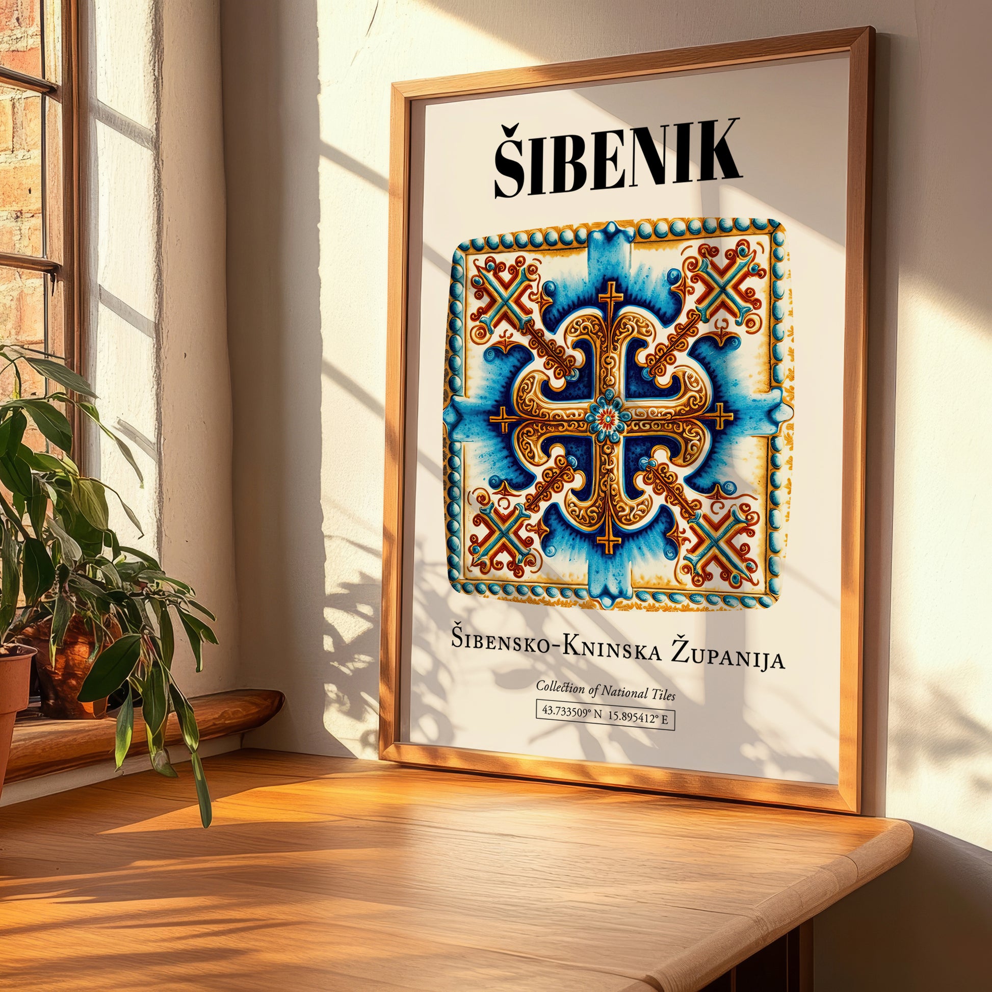 Šibenik, Croatia – Travel Print, clean layout with no caption