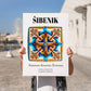 Šibenik, Croatia – Travel Print, no-text version framed in wood