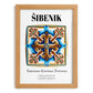 Šibenik, Croatia – Travel Print, set in oak frame