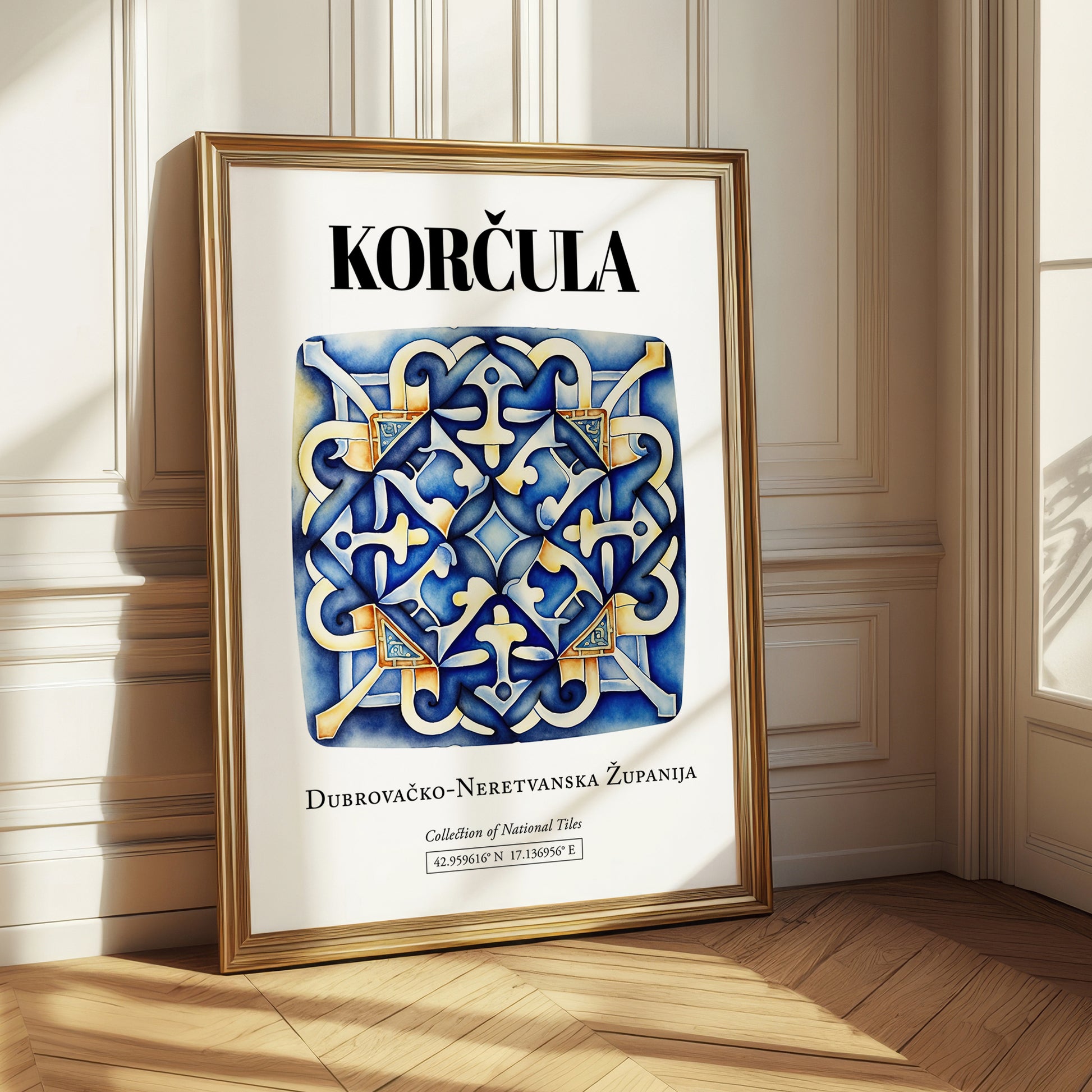 Korčula, Croatia – Country Culture Poster, styled in a charming Paris street view