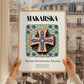 Makarska, Croatia – Retro Travel Poster