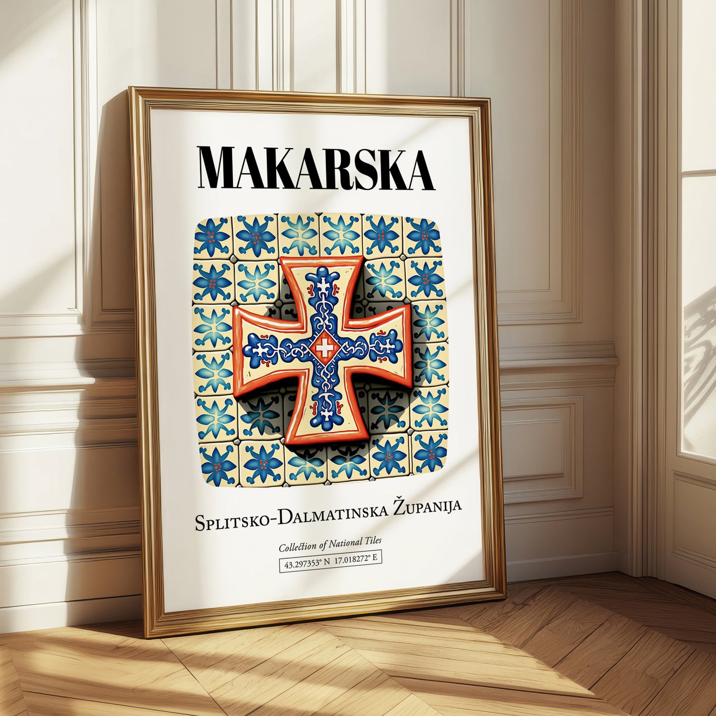 Makarska, Croatia – Retro Travel Poster, styled in a charming Paris street view