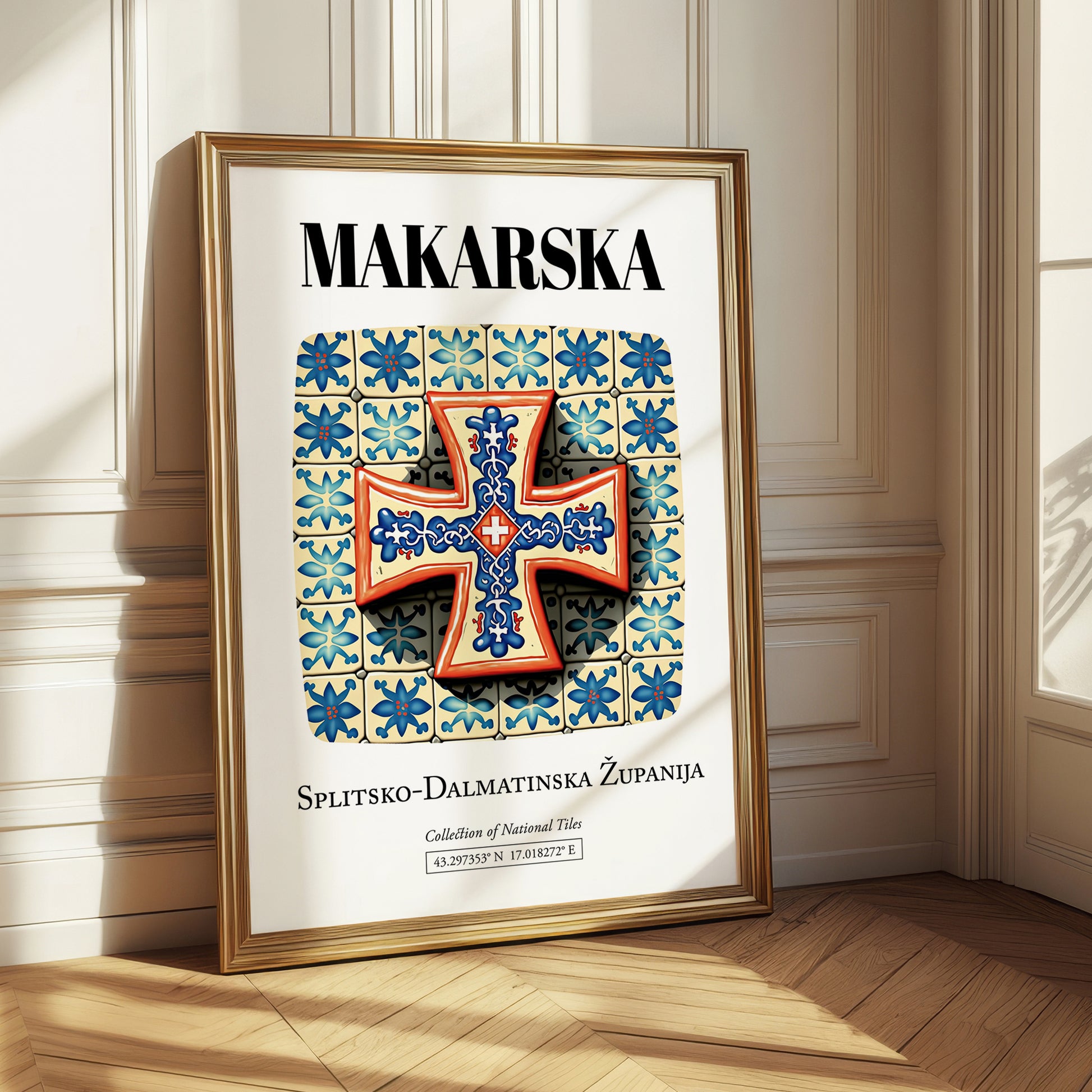 Makarska, Croatia – Retro Travel Poster, styled in a charming Paris street view