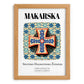 Makarska, Croatia – Retro Travel Poster, set in oak frame