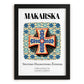 Makarska, Croatia – Retro Travel Poster, in sleek black frame
