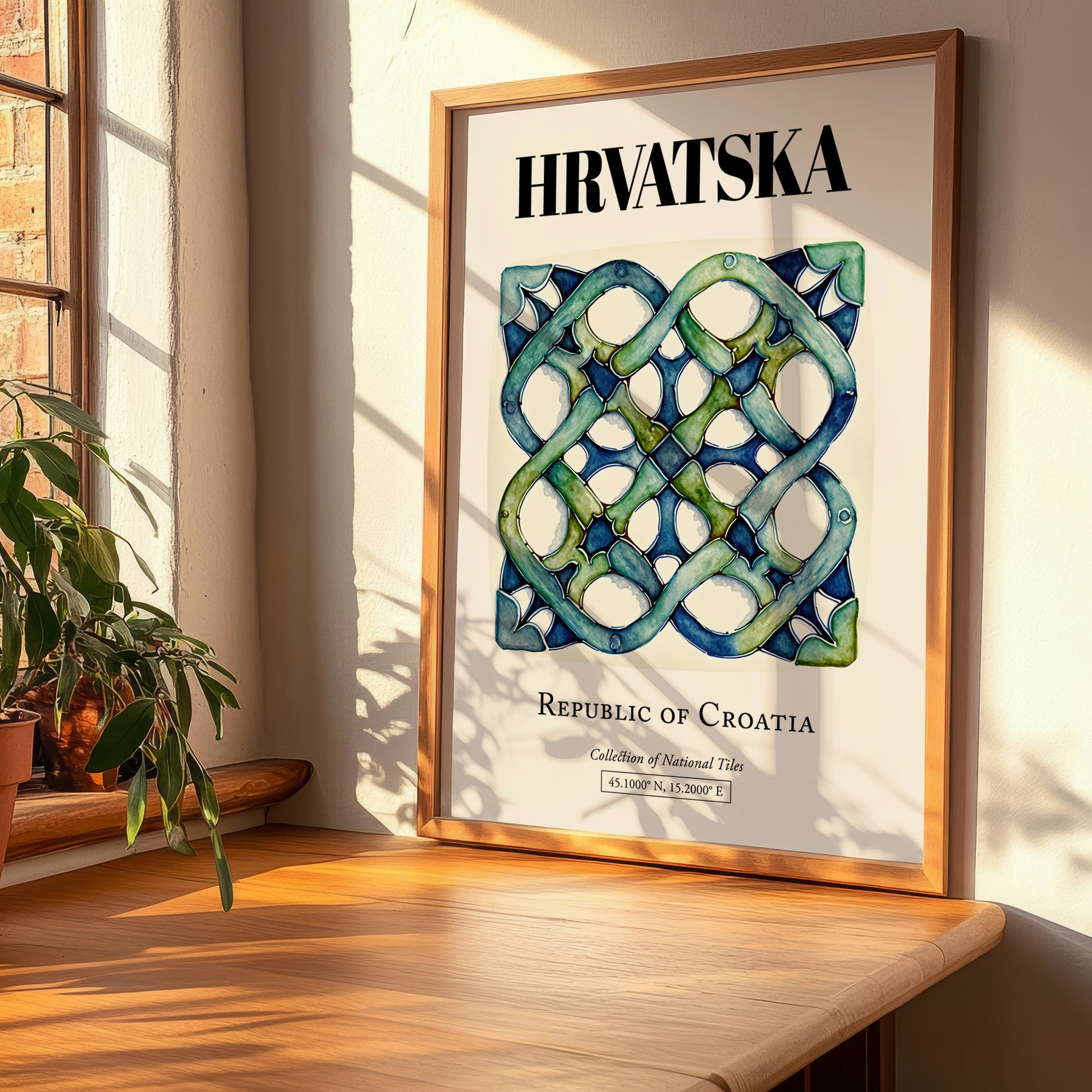 Hrvatska, Croatia – Travel Poster, clean layout with no caption