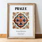 Prague, Czech Republic – Travel Print, in wooden frame leaning on the floor