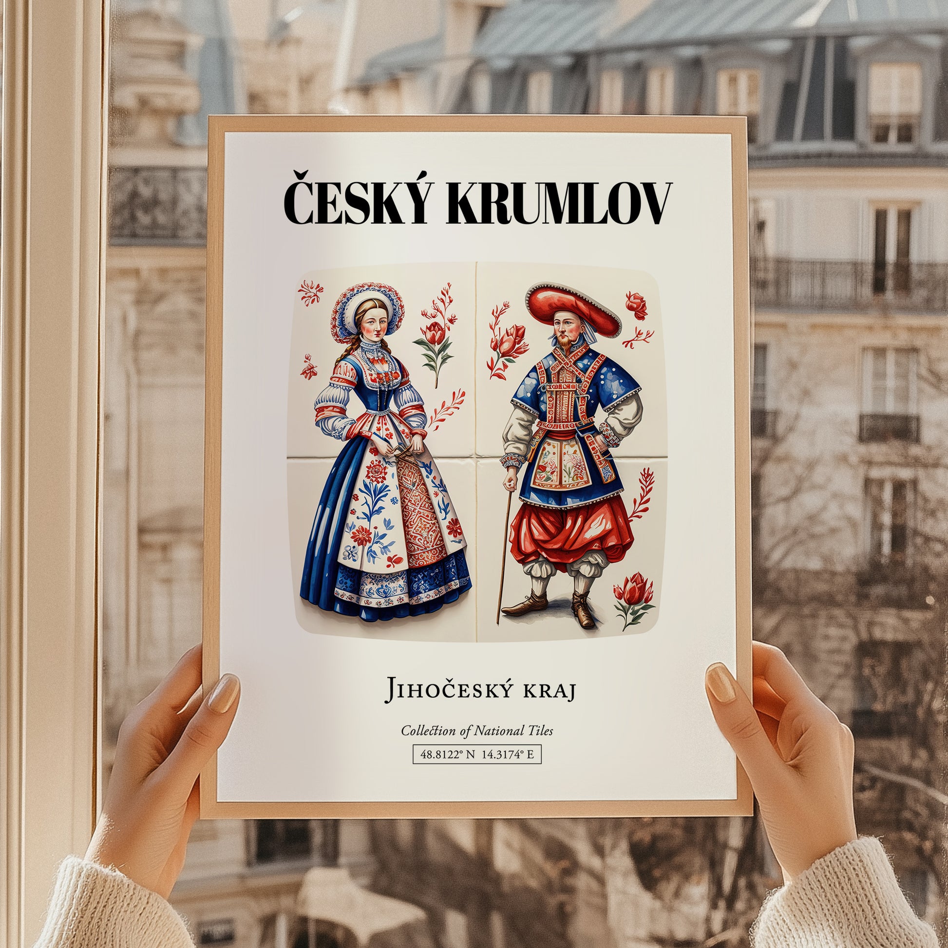 Český Krumlov, Czech Republic – Global Cities Wall Print