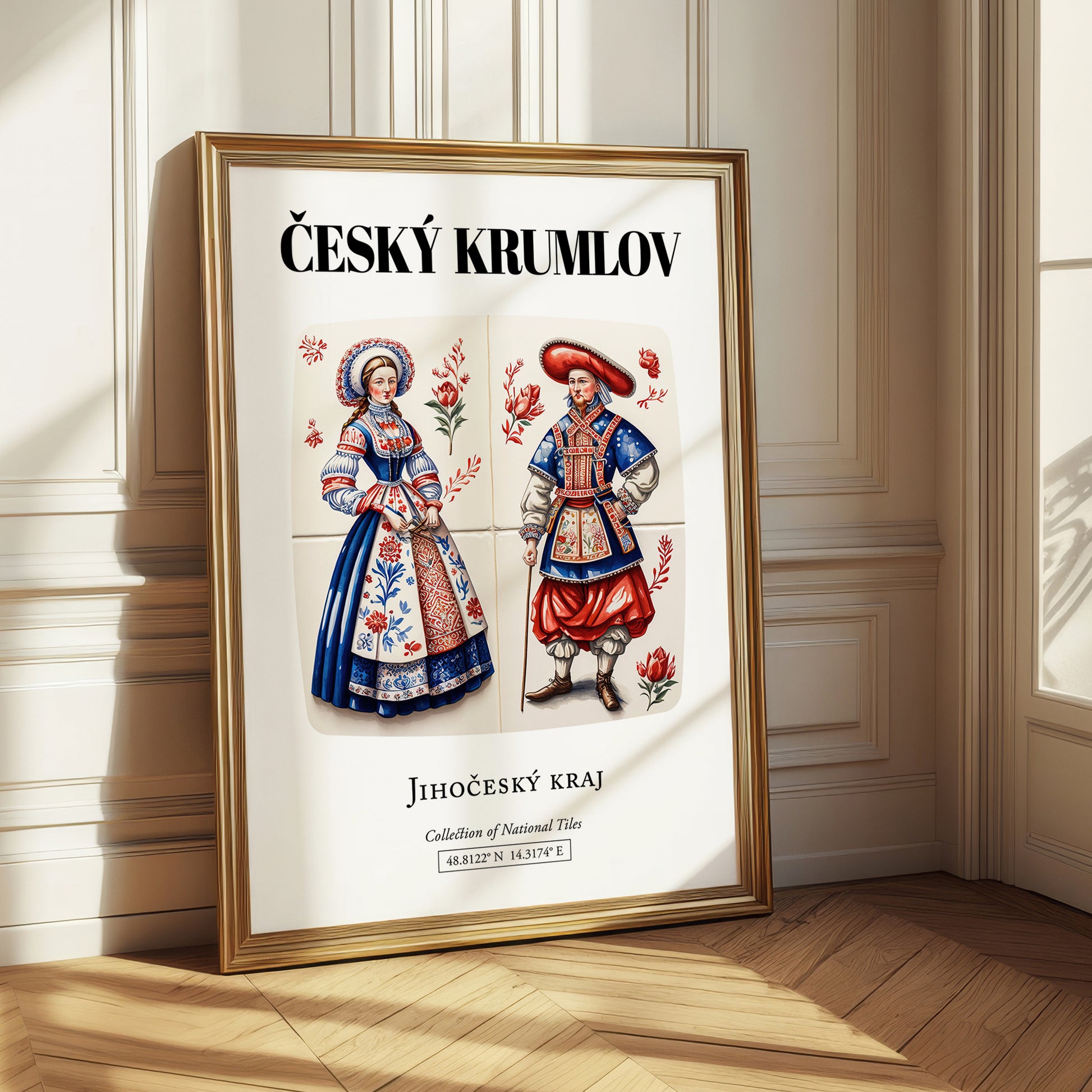 Český Krumlov, Czech Republic – Global Cities Wall Print, styled in a charming Paris street view