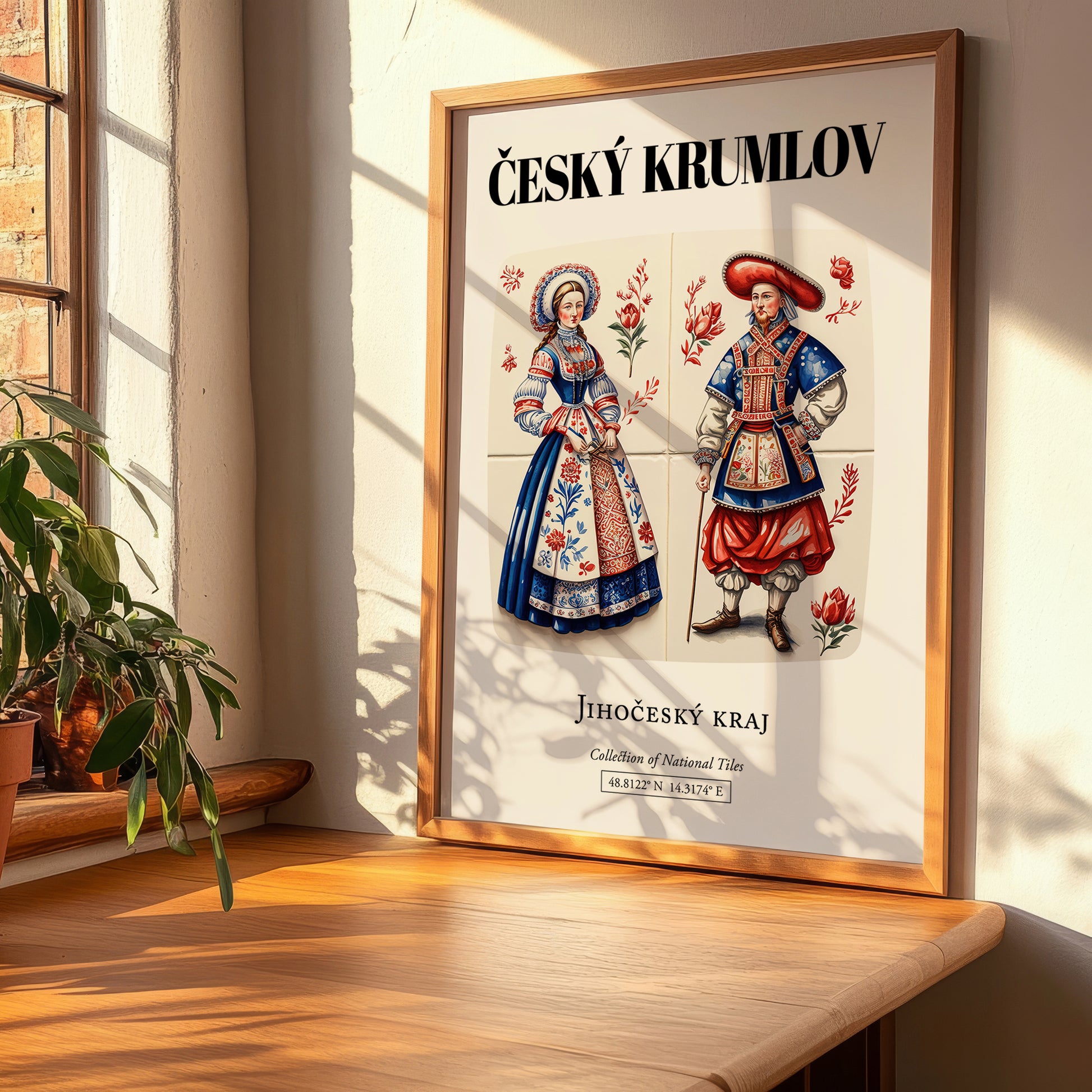 Český Krumlov, Czech Republic – Global Cities Wall Print, clean layout with no caption