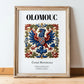 Olomouc, Czech Republic – Wanderlust-Inspired Poster, in wooden frame leaning on the floor
