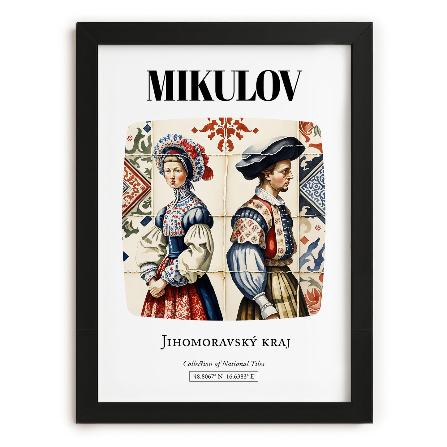 Mikulov, Czech Republic – Travel Print, in sleek black frame