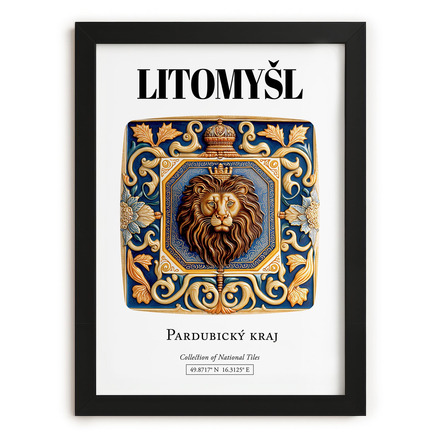 Litomyšl, Czech Republic – Travel Print, in sleek black frame