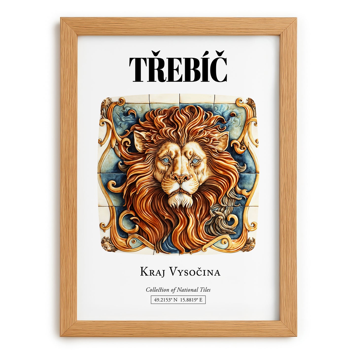 Třebíč, Czech Republic – National Pride Wall Decor, set in oak frame