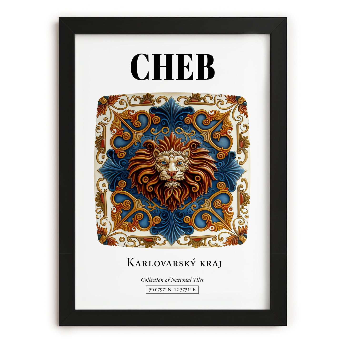 Cheb, Czech Republic – Travel Print, in sleek black frame