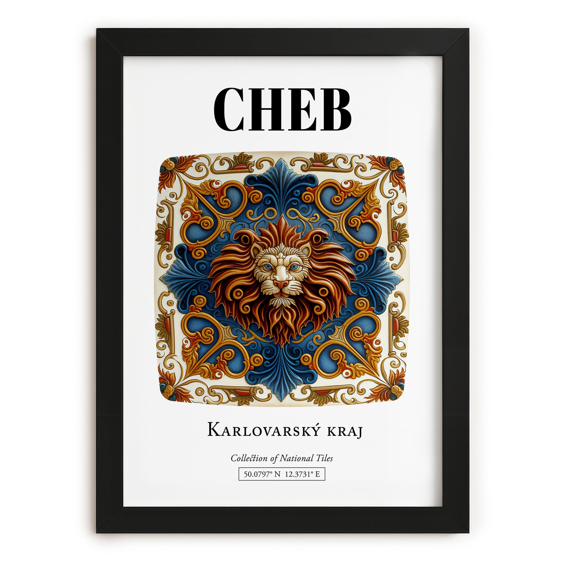 Cheb, Czech Republic – Travel Print, in sleek black frame