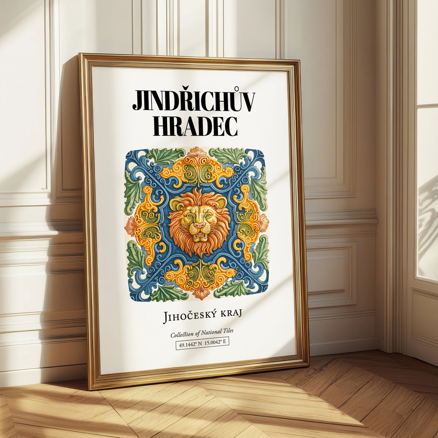 Jindřichův Hradec, Czech Republic – Travel Poster, styled in a charming Paris street view