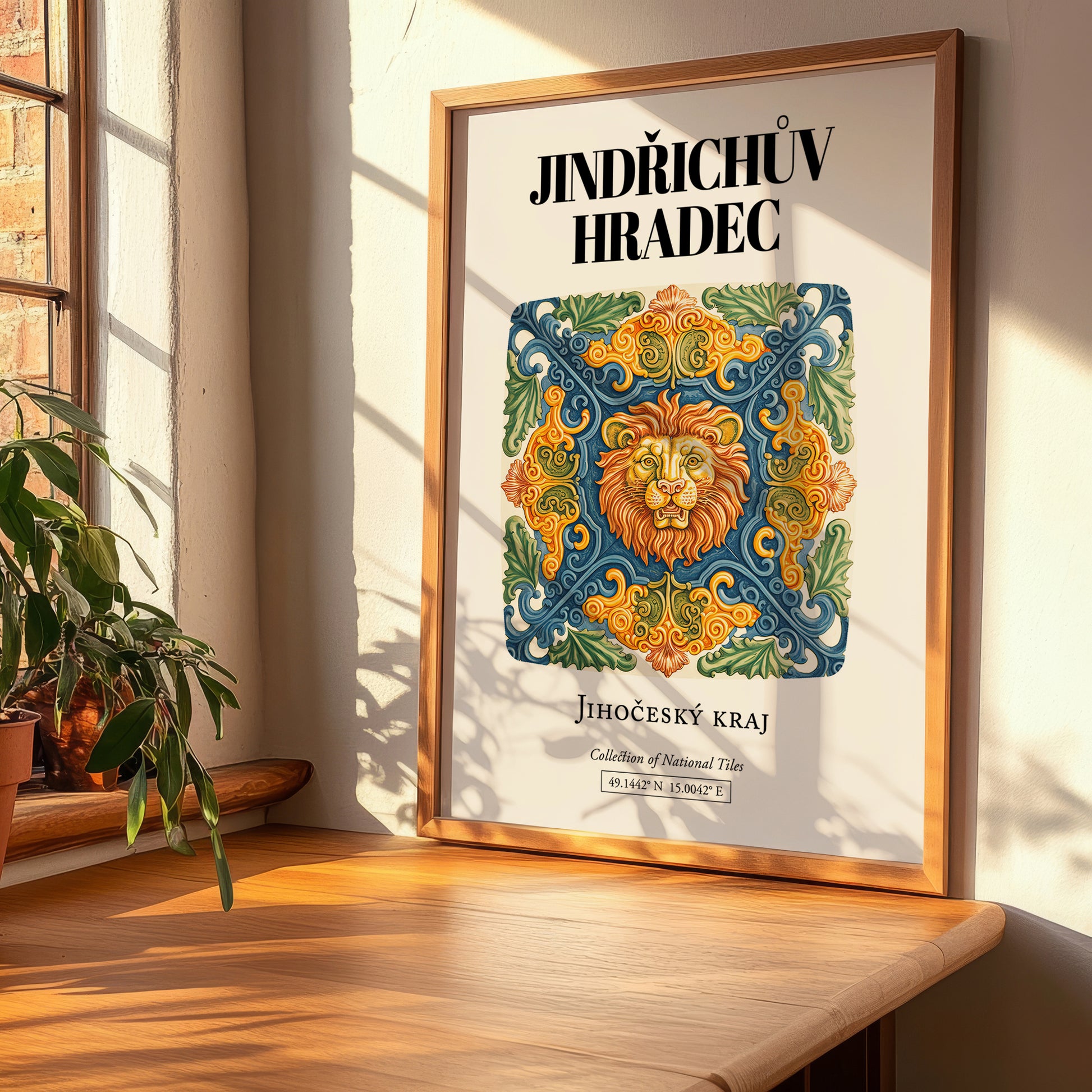 Jindřichův Hradec, Czech Republic – Travel Poster, clean layout with no caption