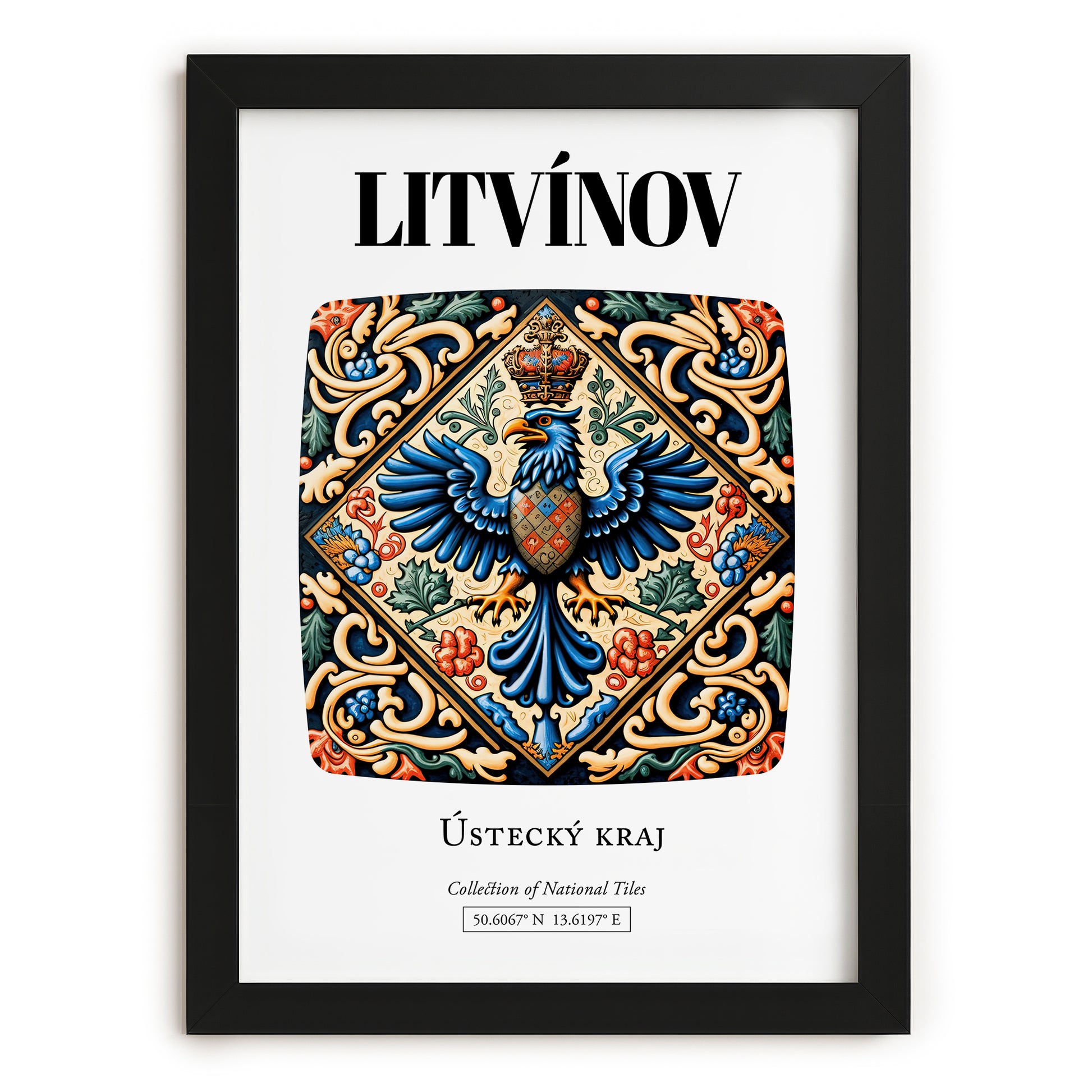 Litvínov, Czech Republic – Travel Wall Art, in sleek black frame