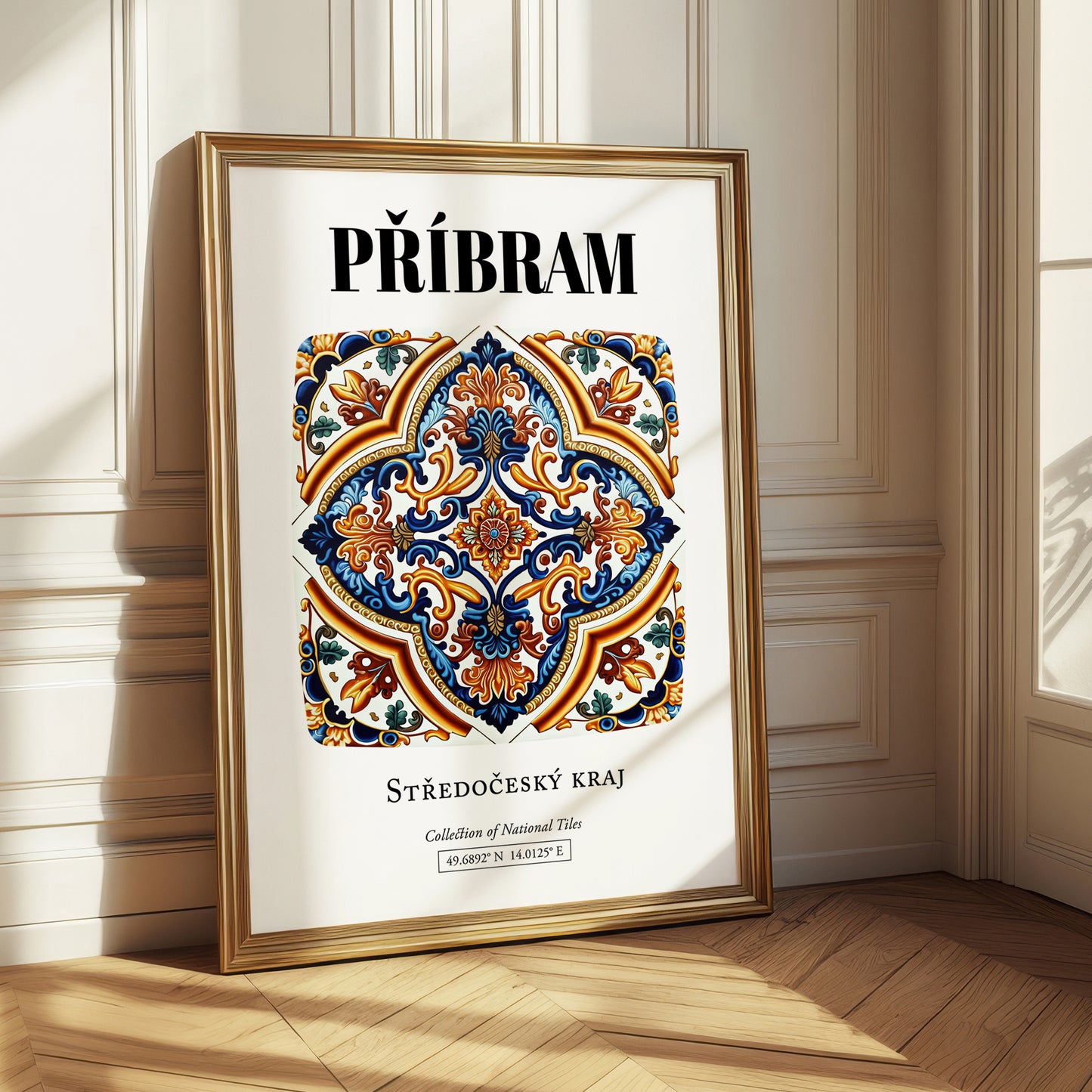 Příbram, Czech Republic – Travel Poster, styled in a charming Paris street view