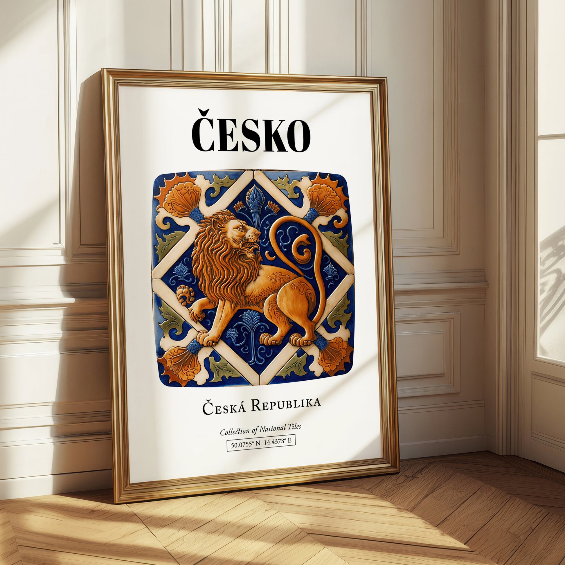 Česko, Czech Republic – Travel Poster, styled in a charming Paris street view