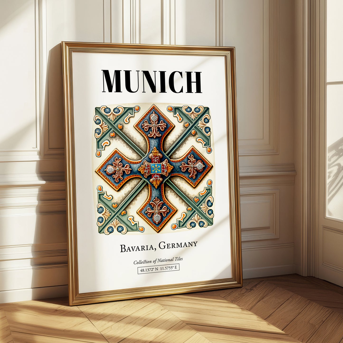 Munich, Germany – Travel Print, styled in a charming Paris street view