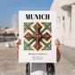 Munich, Germany – Travel Print, no-text version framed in wood