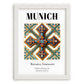 Munich, Germany – Travel Print, placed in minimal white frame