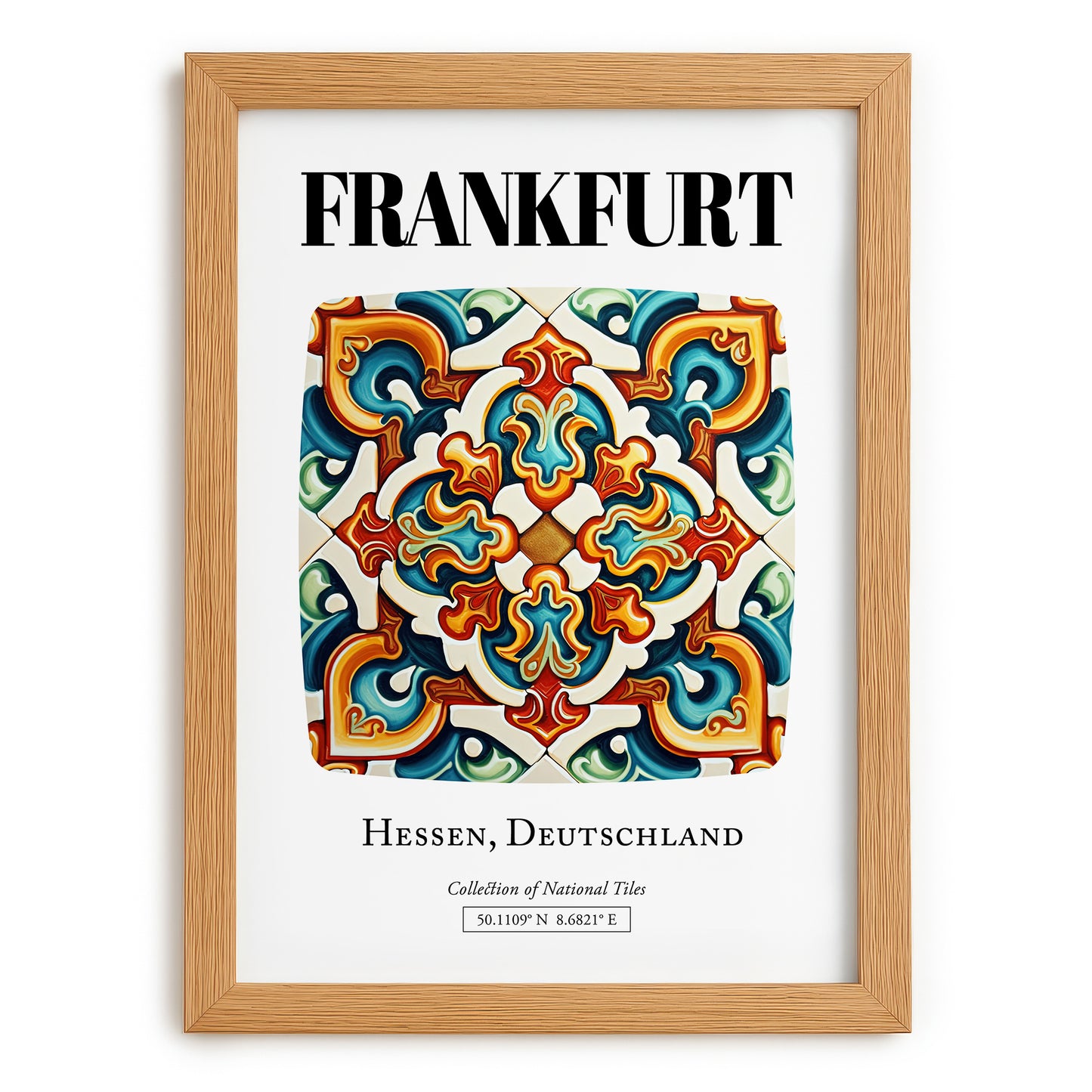 Frankfurt, Germany – Dream Destination Decor, set in oak frame