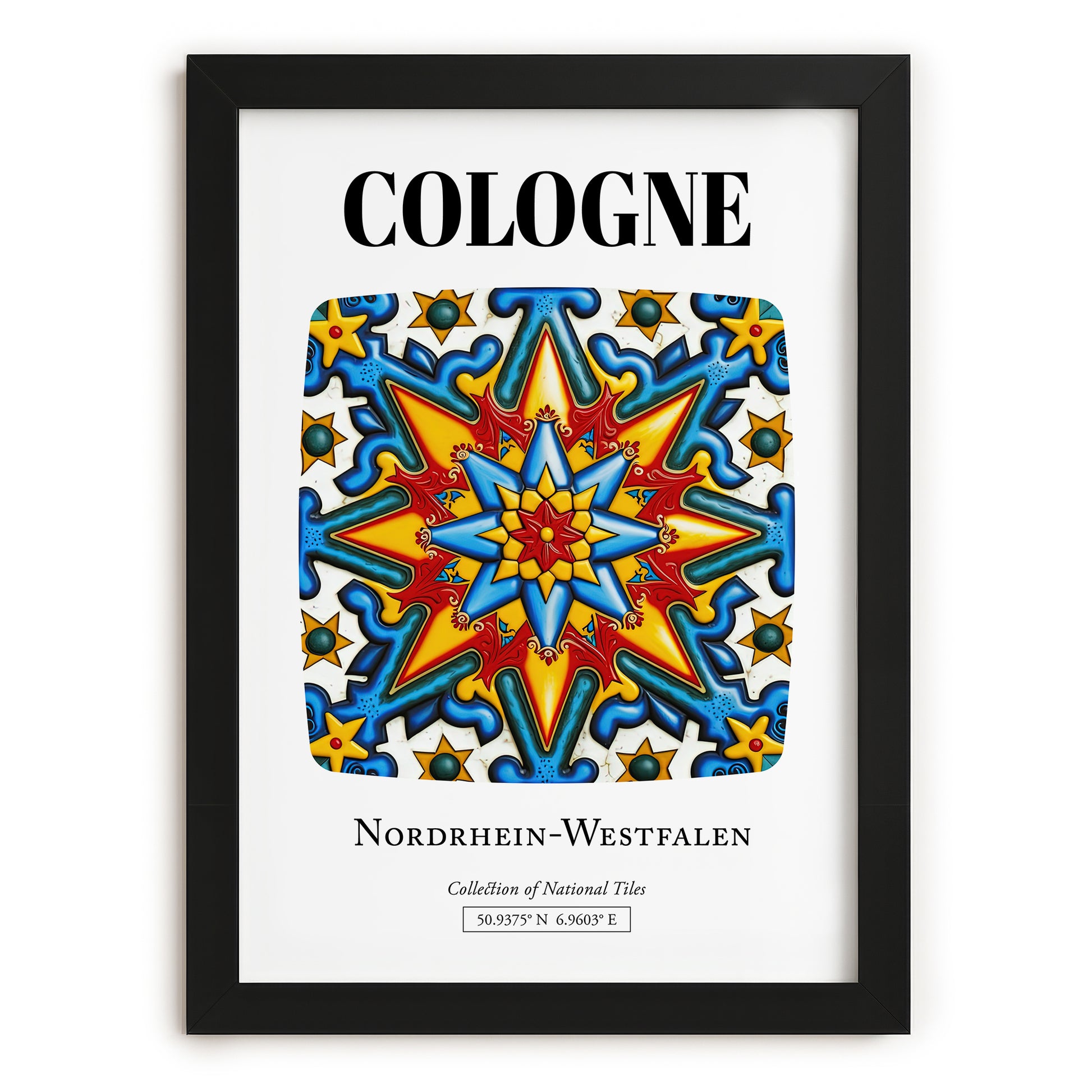 Cologne, Germany – Travel Wall Decor, in sleek black frame