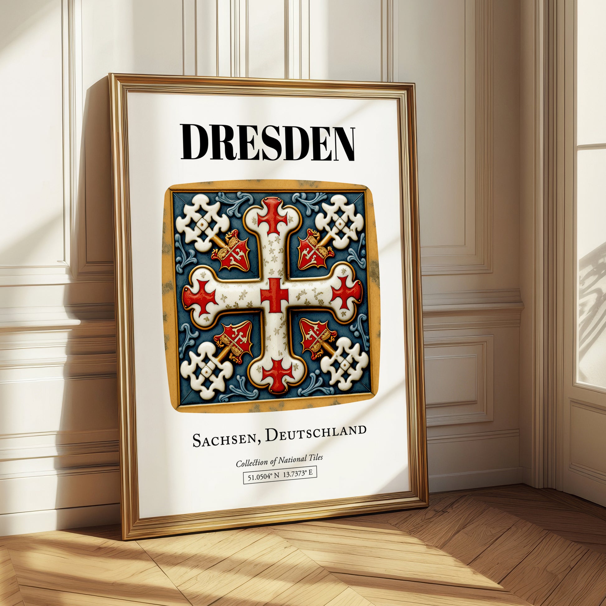 Dresden, Germany – Travel Poster, styled in a charming Paris street view
