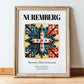 Nuremberg, Germany – Travel Print, in wooden frame leaning on the floor