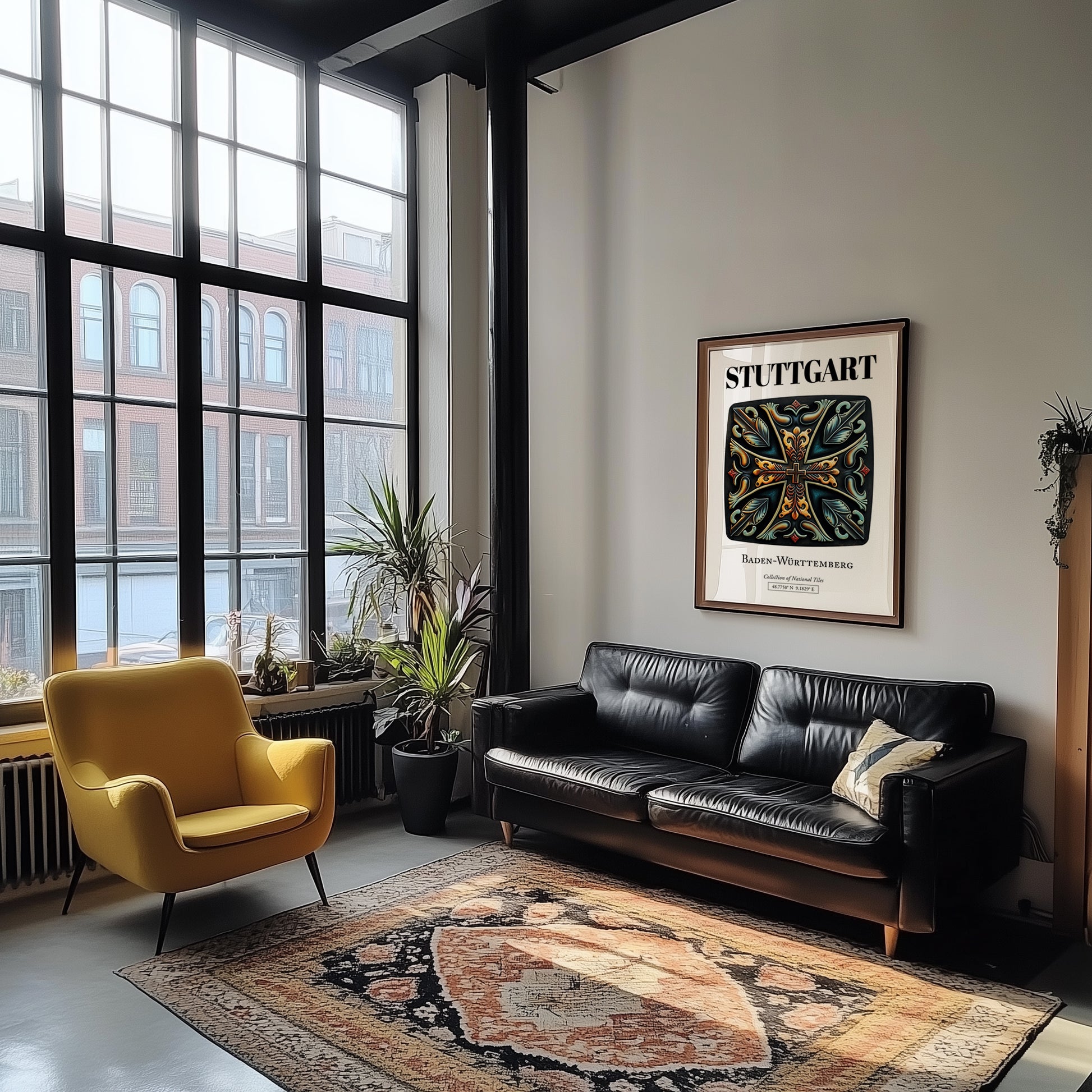 Stuttgart, Germany – Wanderlust-Inspired Poster, unframed on coastal sand