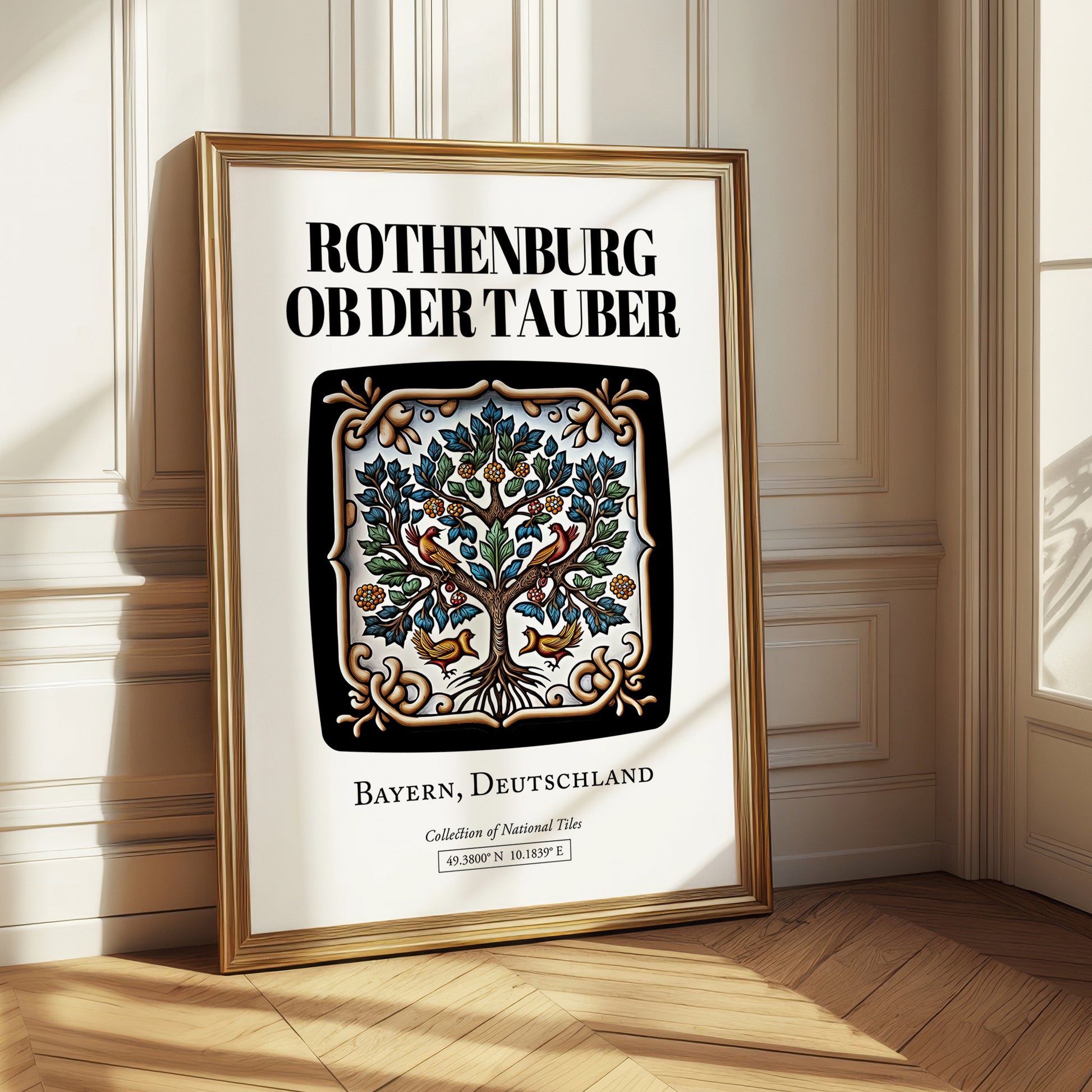 Rothenburg Ob Der Tauber, Germany – Historic Cities Art Print, styled in a charming Paris street view