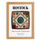 Rostock, Germany – Travel Poster, set in oak frame