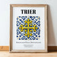 Trier, Germany – Travel Print, in wooden frame leaning on the floor