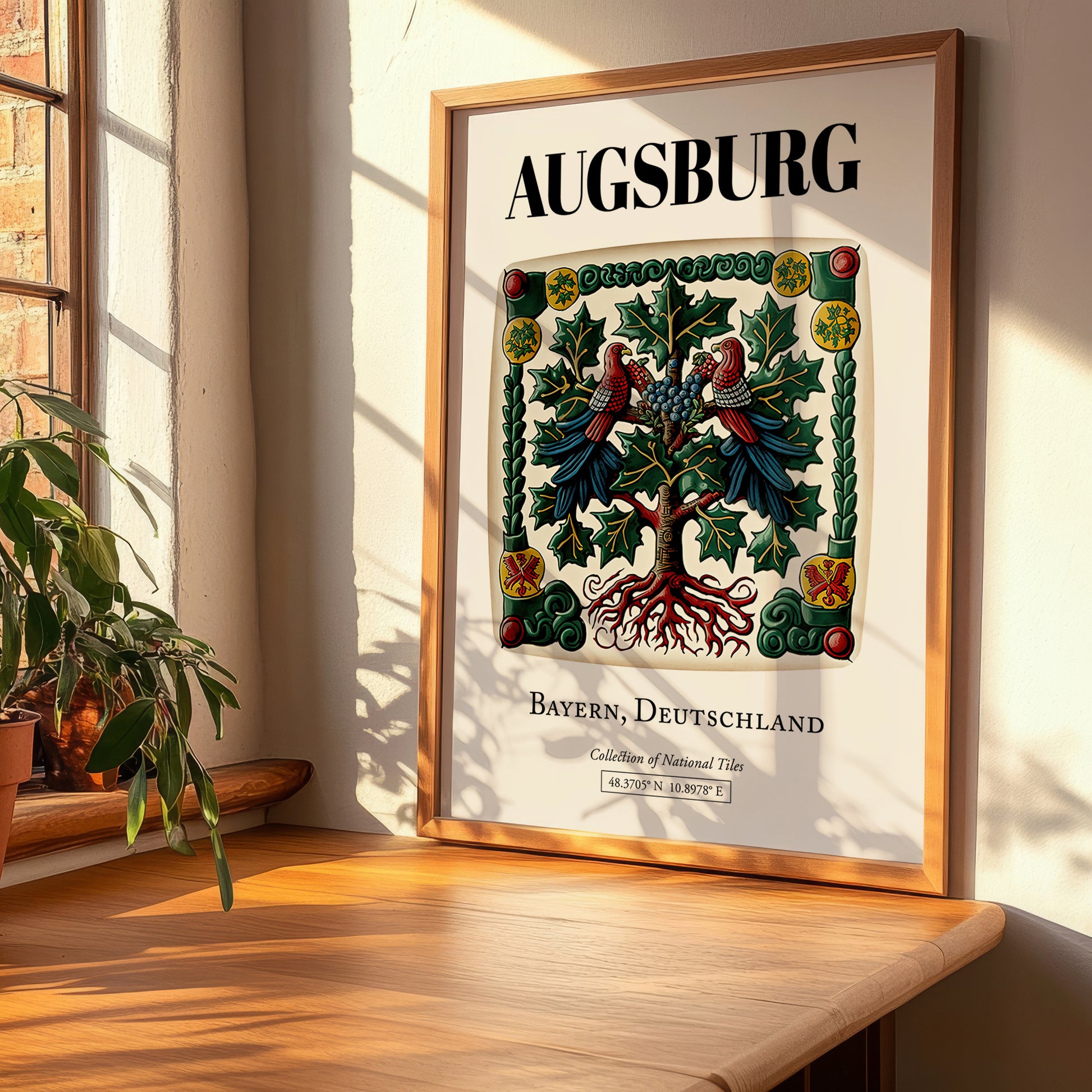 Augsburg, Germany – Travel Poster, clean layout with no caption