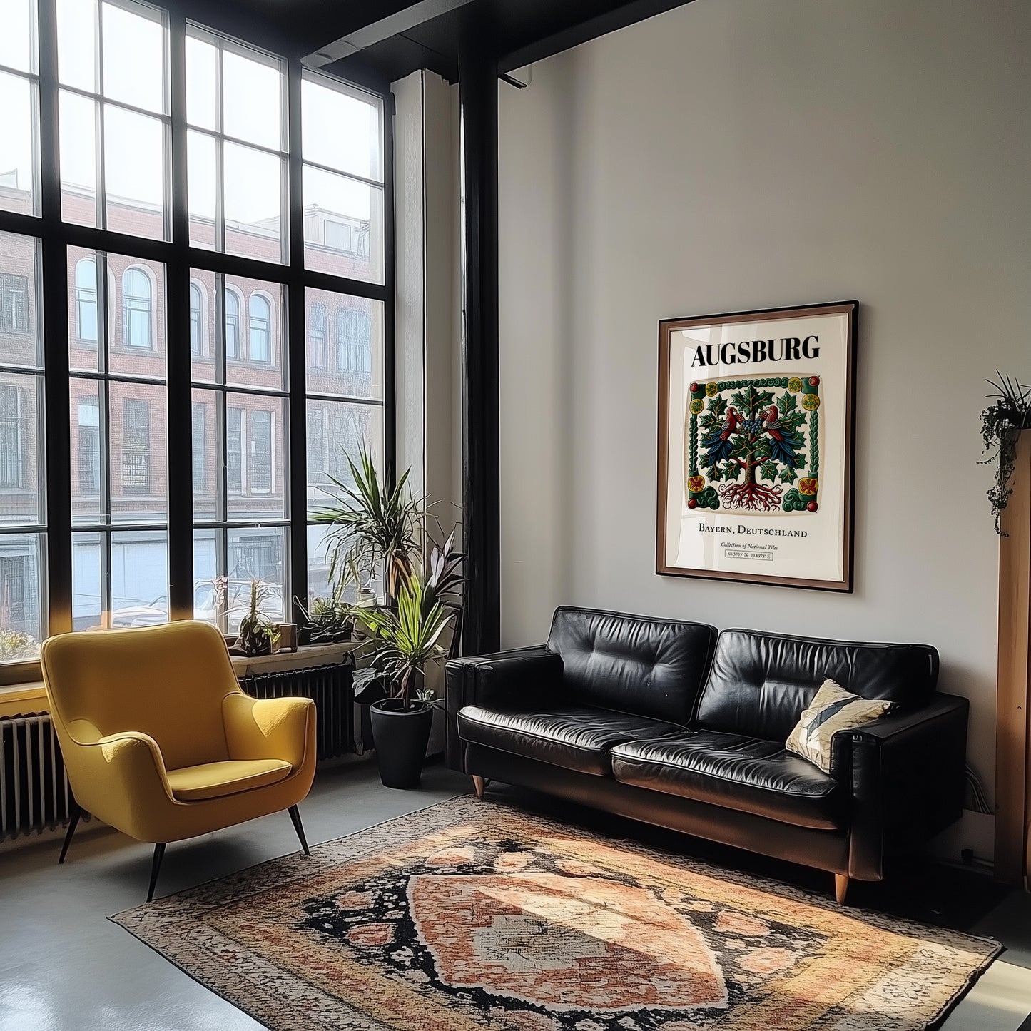 Augsburg, Germany – Travel Poster, unframed on coastal sand