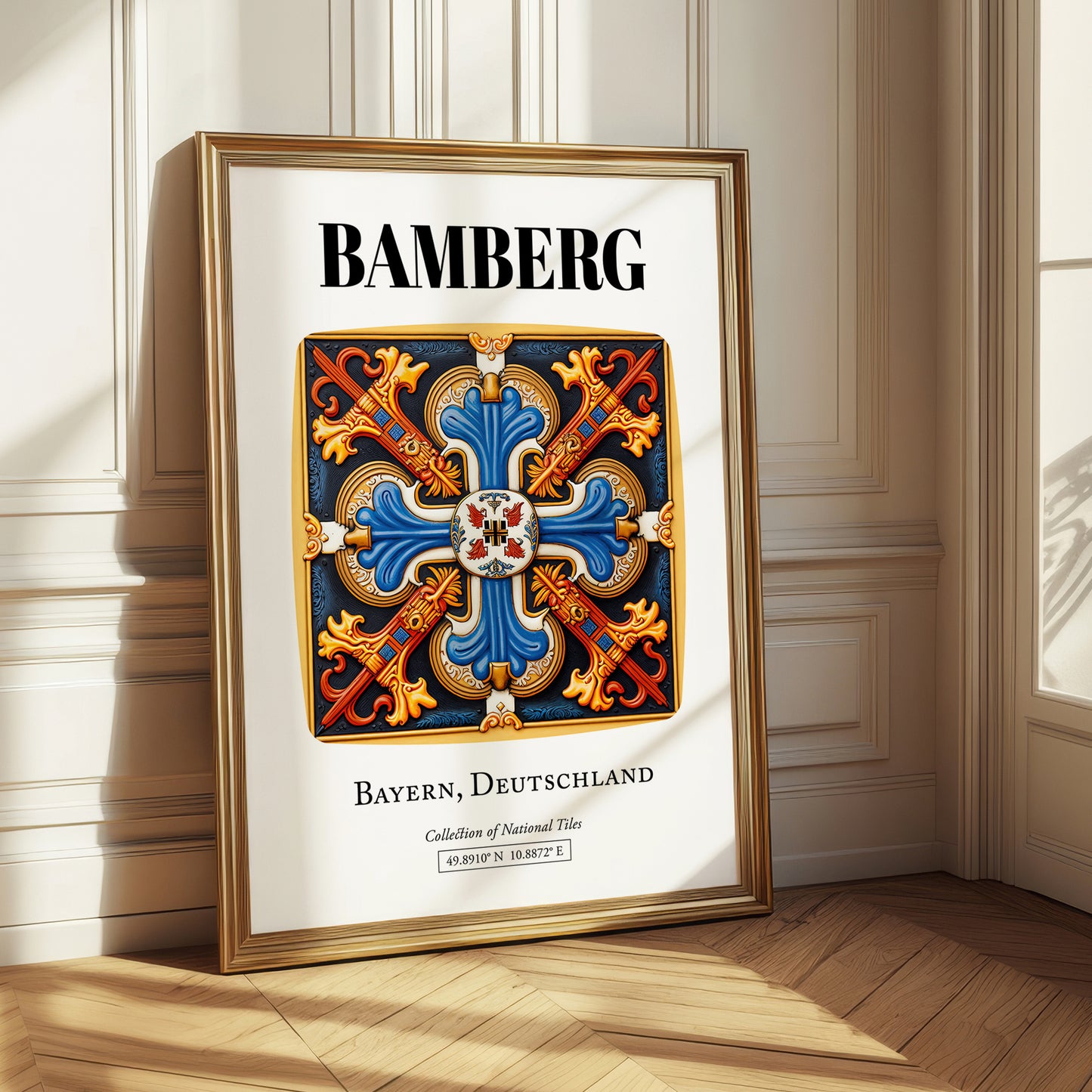Bamberg, Germany – Travel Poster, styled in a charming Paris street view