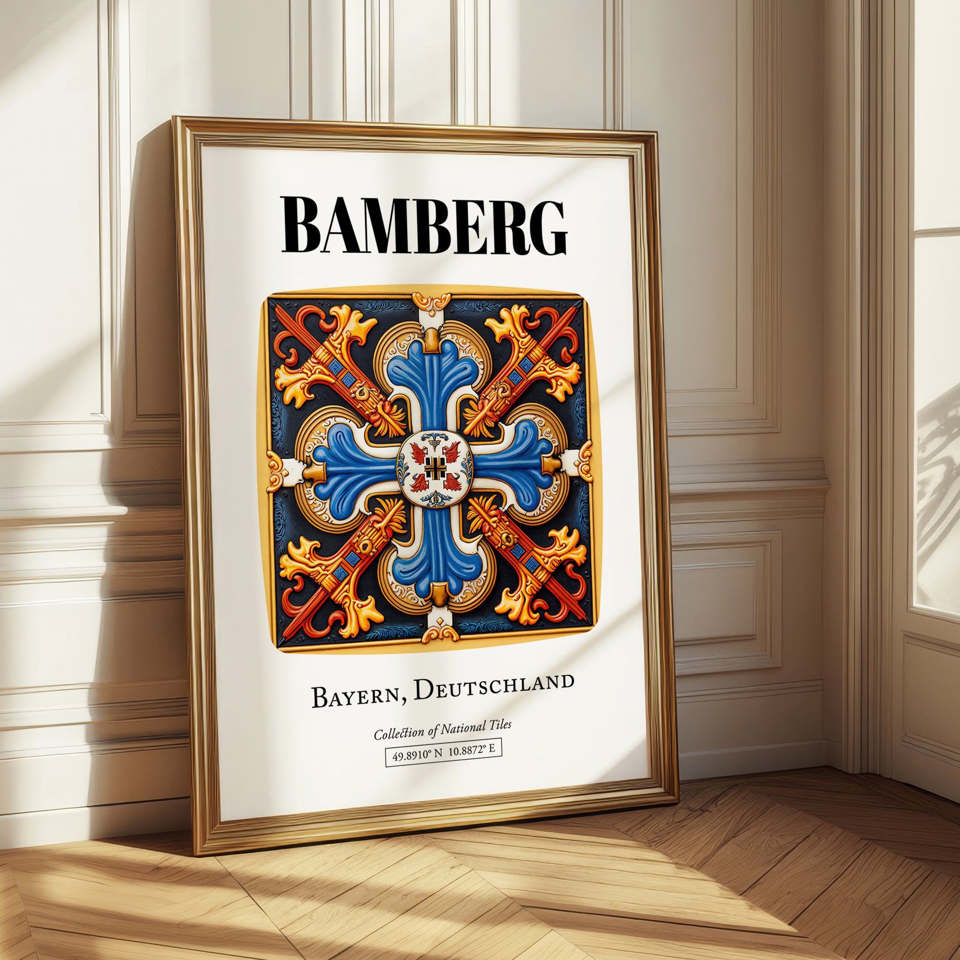 Bamberg, Germany – Travel Poster, styled in a charming Paris street view